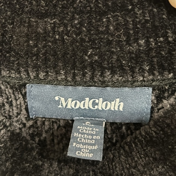 New ModCloth chenille black multicolored candy, confetti sweater women’s small - Picture 6 of 10